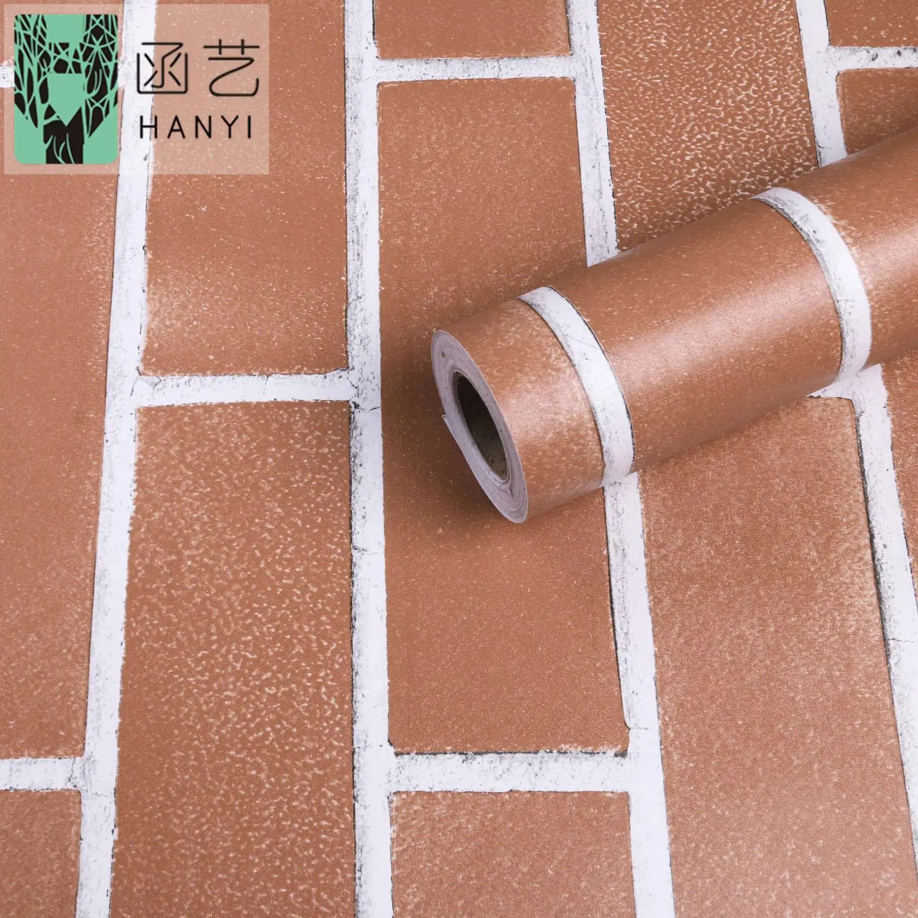 PVC Self Adhesive Wallpaper Roll Bedroom Living Room Furniture Renovation Brick Sticker Dormitory Vintage Wall Papers Home Decor
