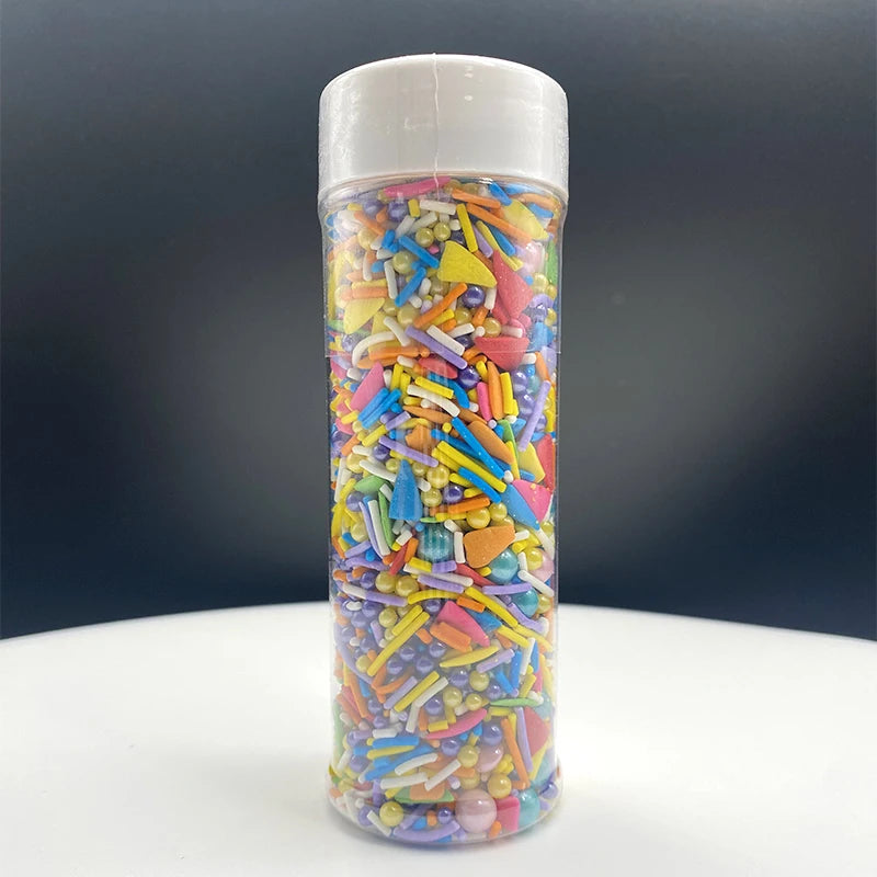 Unicorn Solid Craft Sprinkles Different Sizes Plastic Candle Wax Ice Cream Cake Decoration Snowflakes in Glass Bottle for Edible