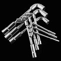 L Type Double Ends Hexagon 6 Point Offset Wheel Nut Spanner Sleeve Double Ended Socket Wrench