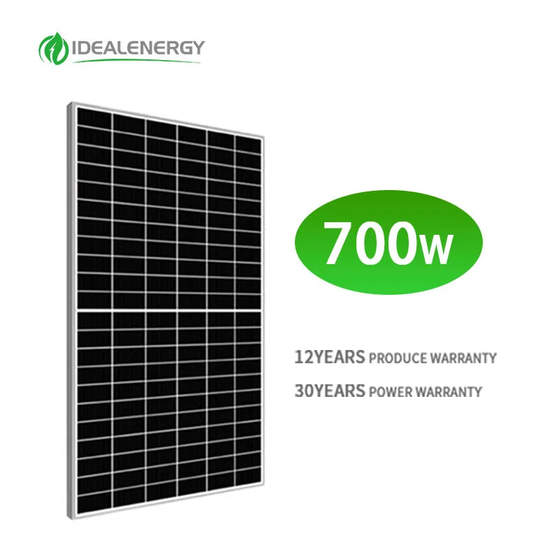 IDEAL High Power 700w 700 Watt 800 Watt 750w 800w Bifacial Half Cell Mono Solar Panel 900w 800w 700w