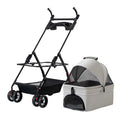 Luxury Lightweight Fabric Pet Stroller Foldable Pet Car Backpack for Cat Dog Teddy for Outdoor Travel