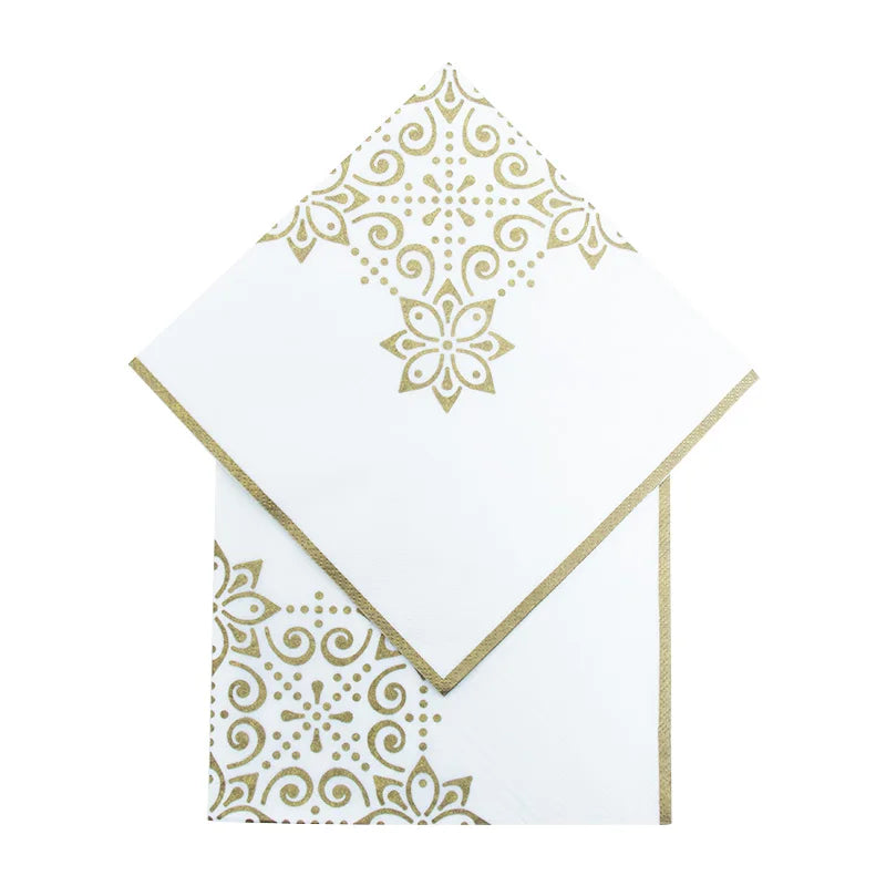 617063 33cm 20pcs Islamic Style Napkin Festival Celebration Eid Mubarak Ramadan Eid Decoration Party Supplies 2 Color Offset