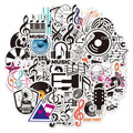 Hot Sale 50Pcs Cute Waterproof Vinyl Musical Symbol Stickers Decals for Guitar Laptop Water Bottle Phone Scrapbook