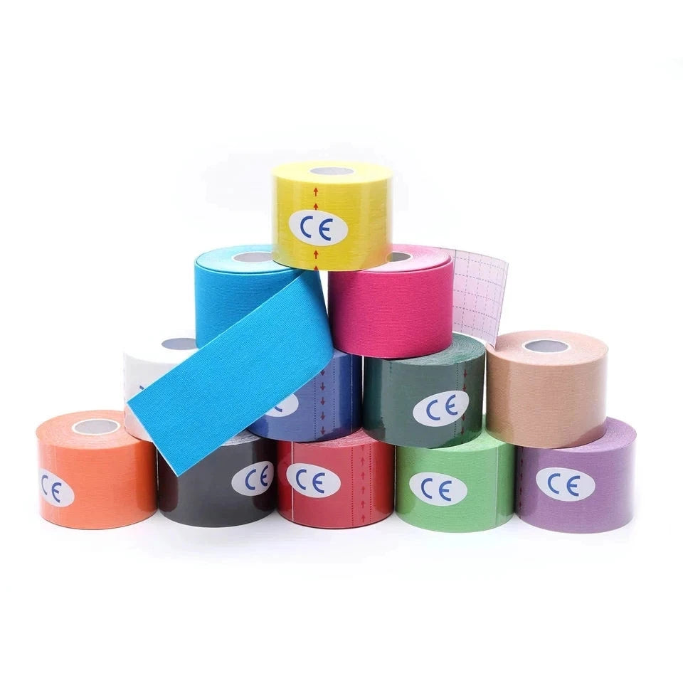 2022 New Kinesiology Tape Athletic Recovery Elastic Tape Kneepad Muscle Pain Relief Knee Pads Support for Gym Fitness Bandage