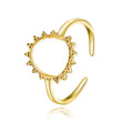 Wholesale Female Bulk Waterproof Chic Eternity Stainless Steel Sun Burning Shape Finger Ring Jewelry China Supplier