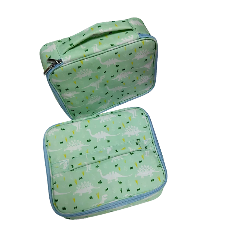 Orealmi Kids Eco-Friendly Lunch Bento Box Cartoon Design Insulated Cooler Bag Made of Durable Polyester Oxford Fabric