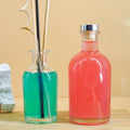 Empty 100ml 150ml 200ml 220ml Round Clear Glass Aromatherapy for Reed Diffuser Fragrance Bottle with Stopper Cork Square Shape