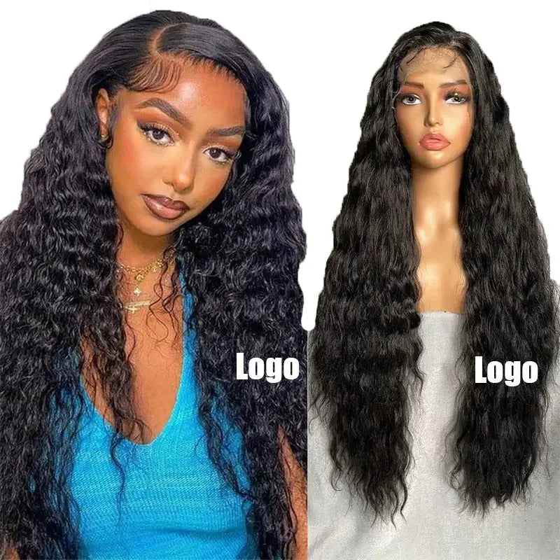 13*4 Fashionable Front Lace Long Curly Hair Perruque Women Wigs Fluffy Soft and Good Quality in Stock Wholesale Price