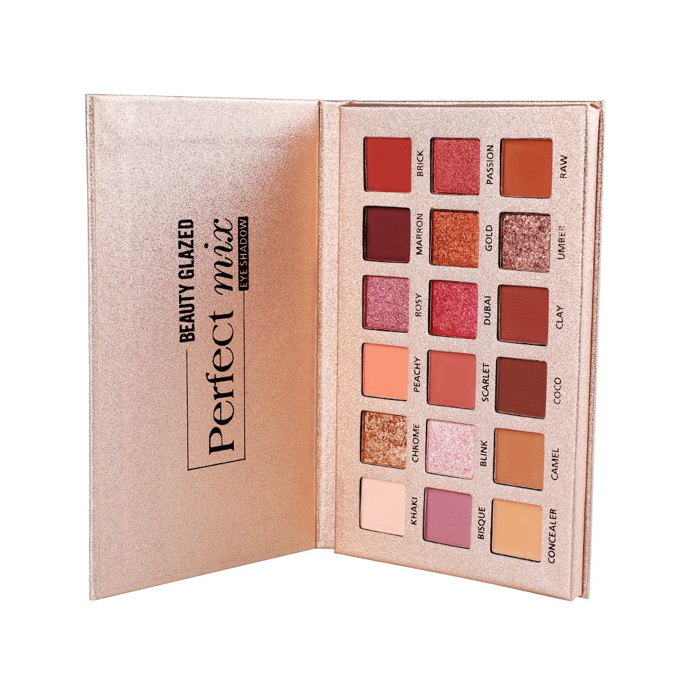 Beauty Glazed 18 Color Smoky Gray Eye Shadow Palette Eyeshadow Pan Eco Friendly Packaging Maquillajes Vegan Custom Log Eyeshadow