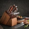 15pcs High Carbon Damascus Steel Kitchen Chef Knife Sets With Wooden Holder Knives Accessories