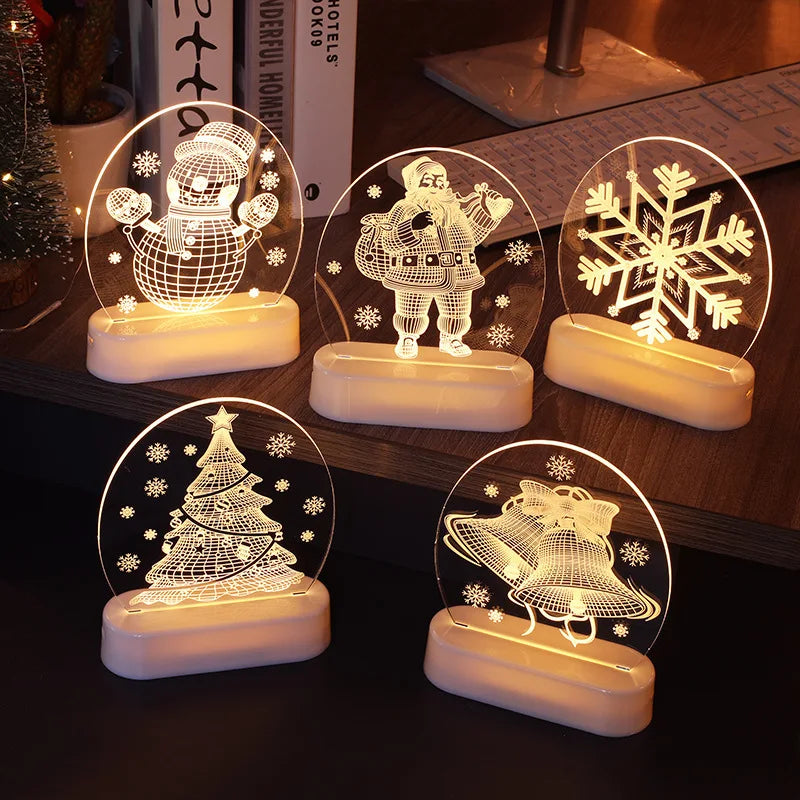 Led Christmas Decorations Ornaments Xmas Lantern Christmas Night Light Christmas Gifts for Kids 2025