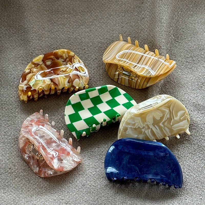 ZiTeng Acetate Claw Hairpins European American Bohemian & Korean Style Multi-Color Logo Customization for Decorative Purpose