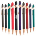 Custom Rainbow Colorful 2-in-1 Ballpoint Pen with Stylus Tip Black Ink Medium Point Smooth Writing Pen