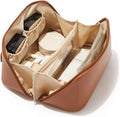 Travel Makeup Bag Large Capacity Cosmetic Bags for Women Waterproof Portable Pouch Open Flat Bag Make up Organizer