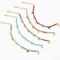 SP Fashion Jewelry 18K Gold Stainless Steel Handmade Bracelet Stone Crystal Bead Healing Natural Stone Bracelet