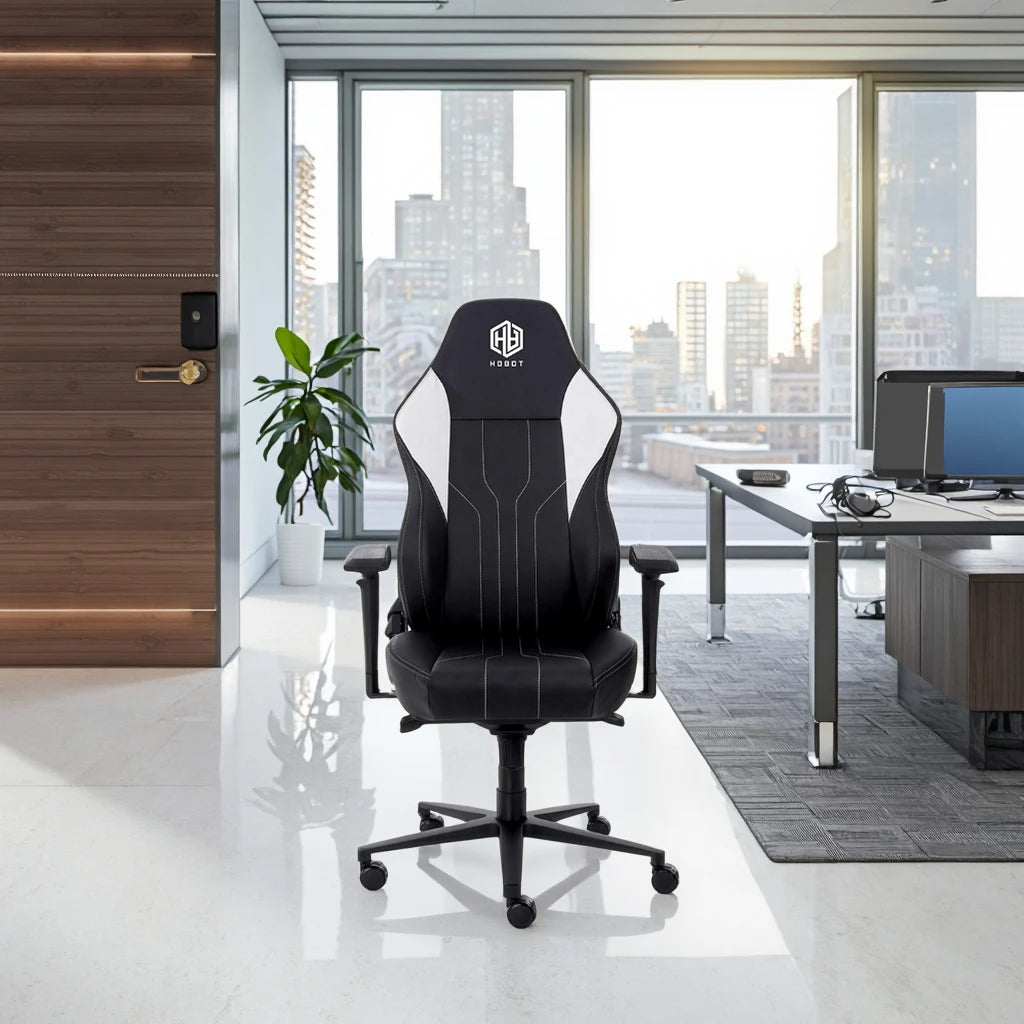 Contemporary Ergonomic PVC Synthetic Leather Swivel Rocker Chair for Video Computer Gaming in Office Use
