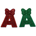 Wholesale Iron on Letters for Uniform Embroidery Patch Sparkle Glitter a Letter Glitter Applique Letter