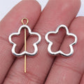 Jewelry Findings 16 mm Flower Charm Full Hole Hot Selling JEWELRY HANDMADE DIY Accessoriesantique Silver /gold Color