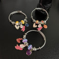 Fashion Cute Lovely Mermaid Shell Heart Pendant Charm Bangle  Girls Party Jewelry