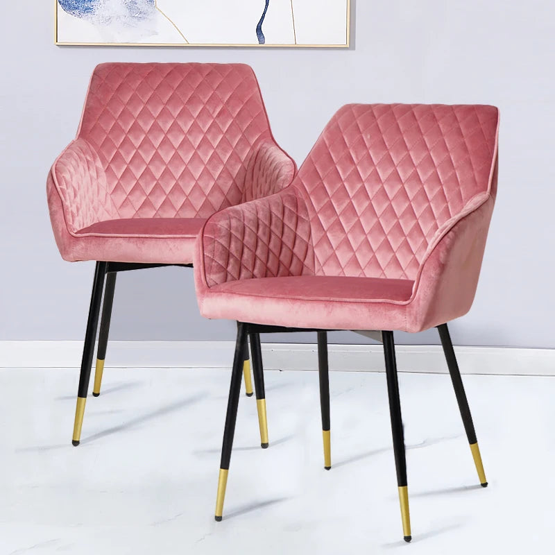 Y1924 LIXIN Throne Crushed New Design Velvet Fabric Single Sofa Chair Dining Silver Floral studded Velvet Dining Chair