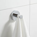 Hot Sale Zinc Alloy Chrome Finish Eco-Friendly Modern Multifunction Wall Mounted Coat Hook for Kitchen Bathroom Hanging Clothes