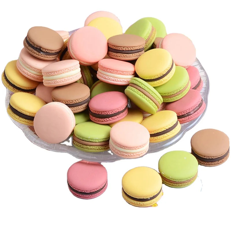 Tiny Fake Food Macaron Charm 3D DIY Plastic Mini Macaron Cabochon Embellishment for Scrapbooking