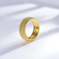 18k Gold Plated Sterling Silver Classic Wedding Party Women's Eternity Band Ring