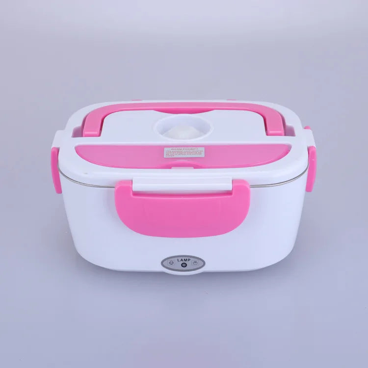 Durable Low MOQ Plastic Stainless Steel Plastic Home Car Food Storage Electric Heating Keeping Warm Kitchen Dinner Lunch Box