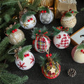 Ychon Fabric Cover Hanging Ornament Balls Assorted Pendant Nuts Grass Decorate Xmas Tree Foam Shatterproof Balls