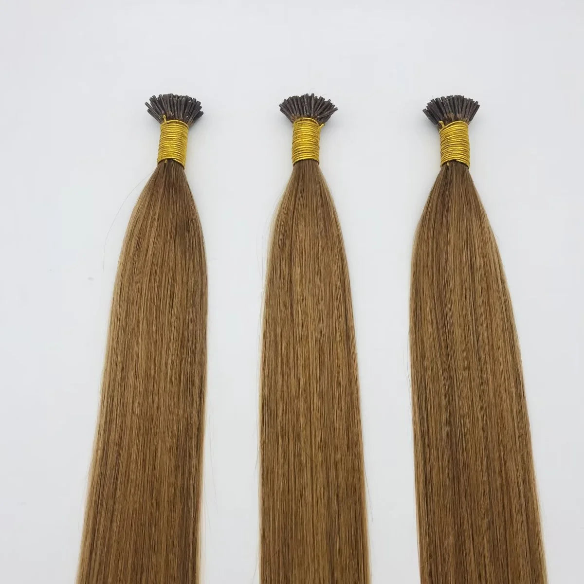 Double Drawn I Tip Human Hair Extensions Light Color Long European Human Hair Dreadlock Hair Extensions