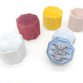 Custom Jewelry Gift Box Triple Rings Packaging Box Jewelry Display Portable Travel Velvet Ring Case Octagon Jewelry Box