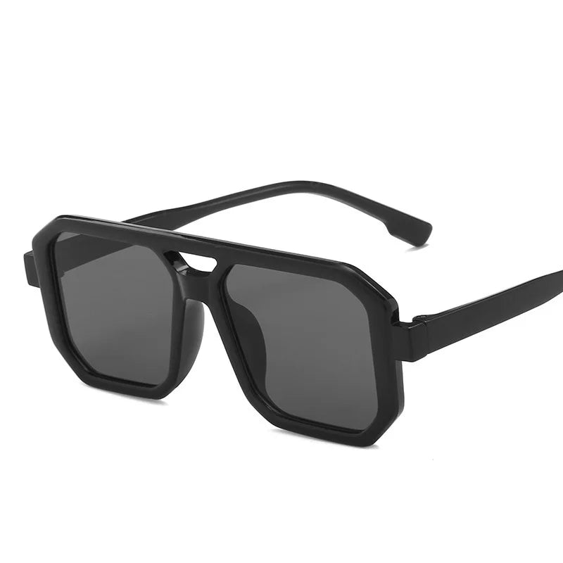 2026 Children Double Beam Sunglasses Custom Glasses Logo Promotional China Wholesale Toddler Square Frame Sunglasses
