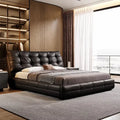 Design King Size Luxury Leather Leather Bedrooms Furniture Sets Up-holstered Beds