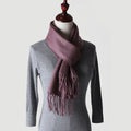 Luxury Quality Elegant Winter Cashmere Scarf for Men and Women Unisex 100% Cashmere Woven Shawl Mufflers Black