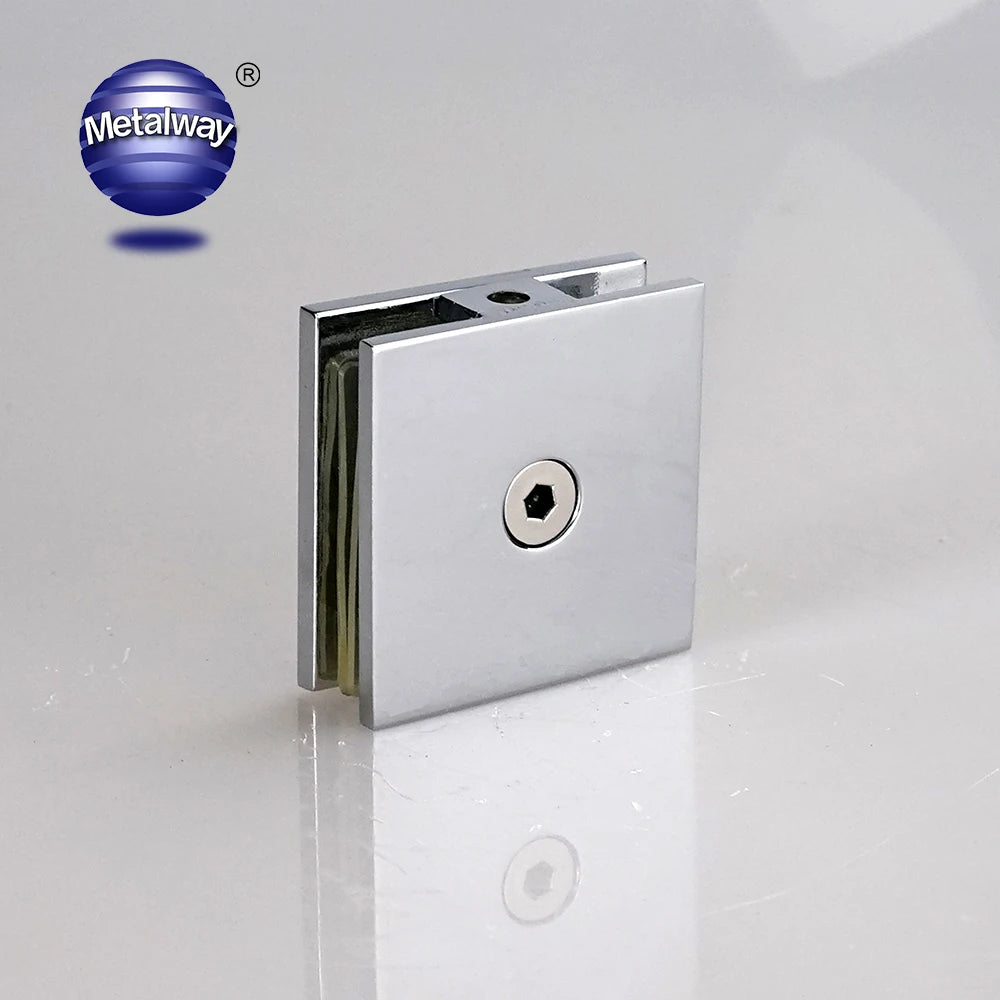 Regular Size Wall Mounted Square Shower Screen Clamps Fitting Stainless Steel#304 Casting Shower Door Glass Clamp