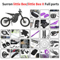 For Surron Light Bee X Battery 60V Bms Pink Ultra Foot Brake Kit Lock for Pegs Throttle to E Bike Connectroe 3 Pin White