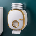 Bathroom Shelf Storage Box Punch-Free Wall-Mounted Toilet Paper Holder Box Waterproof Paper Towel Bathroom Storage Rack