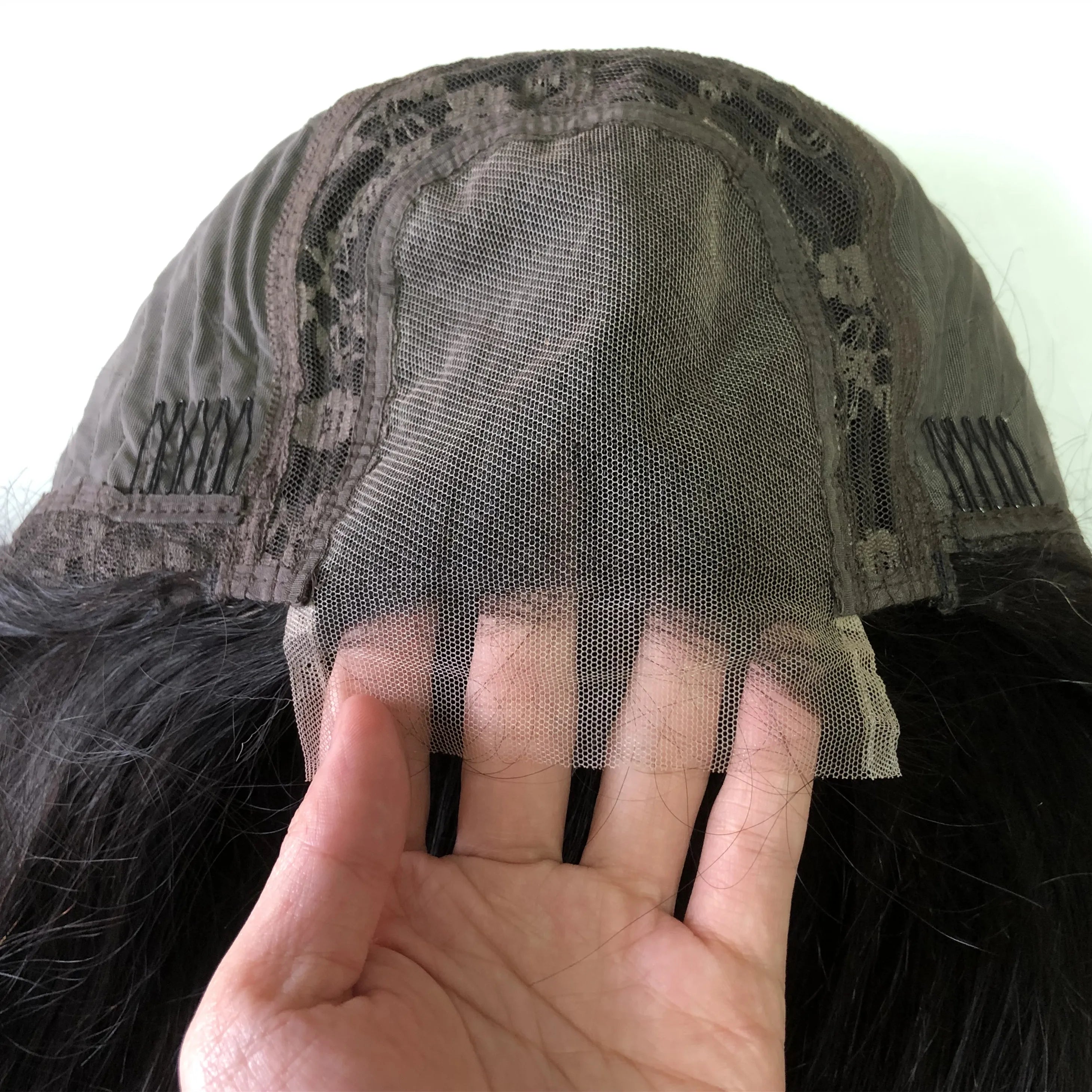 AU 100% Remy Hair Straight Brazilian Hair Dobdle Human Hair Toupee Machine Weft 4x4 Frontal Lace Bob Wigs