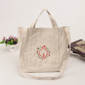 Custom Logo Printed Eco-Friendly Cotton Canvas Tote Bag Fashionable Reusable Handled Shopping Tote Plain Pattern Gift Packaging