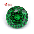 Artificial Cz 108 Faceted Cut Round Shape Tsavorite Color Loose Cubic Zirconia Gemstone
