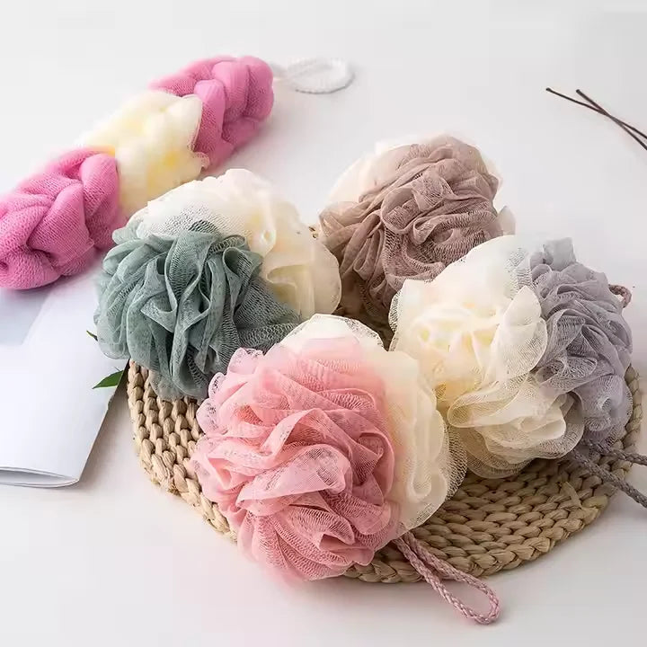 Loofah Sponge Ball Cleansing Exfoliating Skin Care Bath Scrubber for Shower 50g for Women and Men