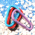 Wholesale 5cm Flat Aluminum Alloy Carabiner Clip Custom Laser Engraved Logo D-Ring Keychain Clasp for Backpack Promotional Gift