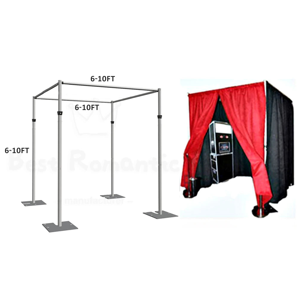 Romantic Stainless Steel Pipe and Drape for Wedding Event Party Decoration Expandable Rods and Backdrop Frames