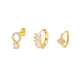 Dainty Crystal Pave  Eye 925 Sterling Silver  Earrings Set for Women  Fashion Jewelry