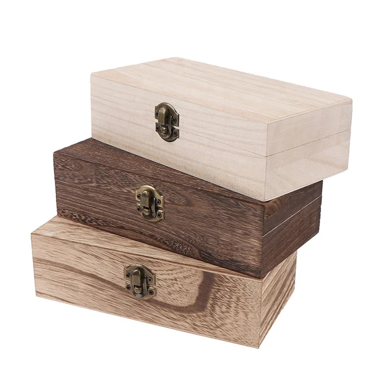 Newell Wholesale in Bulk Hinged Square Luxury Fancy Ring Jewelry Packaging Storage Wood Crafts Gift Wooden Box with Custom Logo