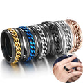 Wholesale Intertwine 8mm Fidget Anxiety Spinner Ring Tungsten for Men Women Black Blue Silver Gold Fidget Anxiety Ring