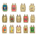 Beimai Children's OEM Keychain Accessories DIY Charms for Jewelry Making Heart Oil Drop Square Eye Copper Zircon Pendant 18K