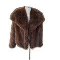 Wholesale Women's Fashion Loose Nine-Color Faux Fur Jacket Coats Brown Light Beige Chinchilla Overcoat Short Length Styles