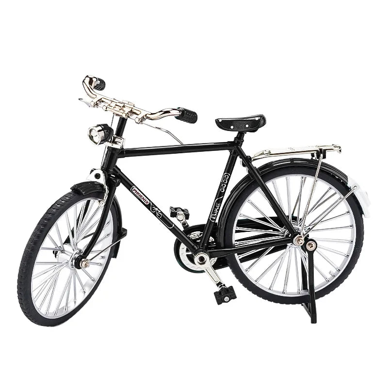 Mini Alloy Bicycle Model Classical Bike Toy Figurines DIY Retro Bicycle Model Ornament