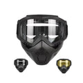 ZLang 3 Times Thick Lens Mask Anti-UV Detachable Ski Full Facemask Motorcycle HD Motocross Goggles Detachable Retro Riding Masks